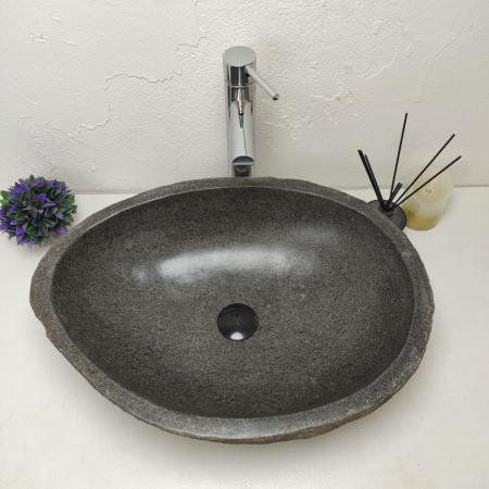 Накладная раковина из речного камня RS01181 (56*41*15) фото