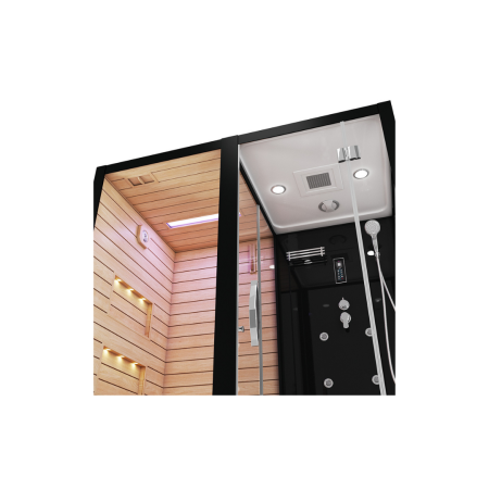 Душевая кабина с сауной Cerutti SPA Albano Nero Black CT8347 180x110 фото