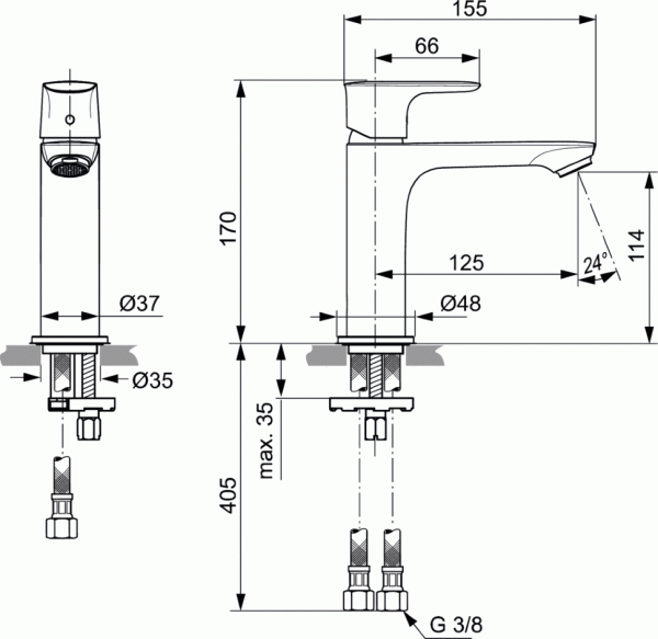 Смеситель для раковины Ideal Standard A7015AA фото