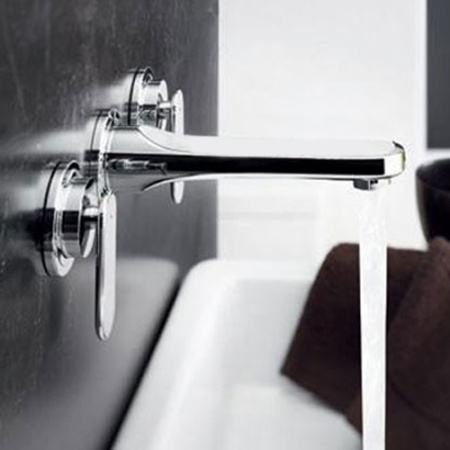 Смеситель для раковины двухвентильный настенный Grohe Veris 20181000 фото