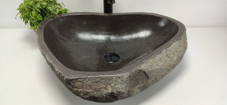 Накладная раковина из речного камня RS0792 (57*45*15) фото