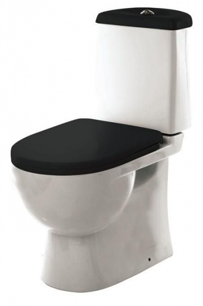 Унитаз-компакт Sanita luxe Best Color Black с сиденьем soft close BSTSLCC06100522 фото