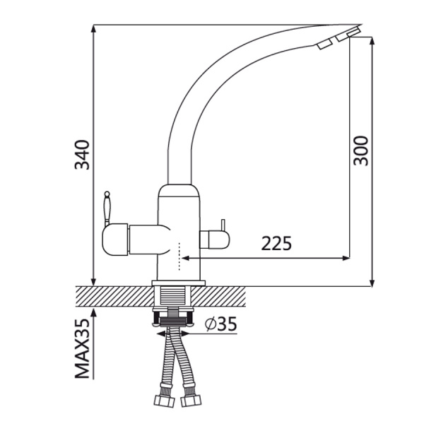 Смеситель для кухни кухни с фильтром для воды Oute T603B T633BK-5 белый гранит фото