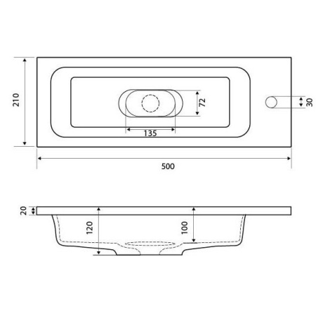 Раковина под консоль Grossman Модуль-50 4627173210607 фото