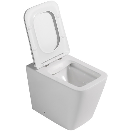 Приставной унитаз безободковый Abber Rechteck AC1211 с сиденьем фото