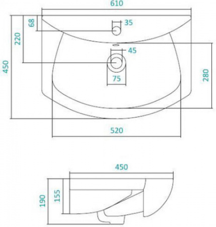 Раковина АСБ Мебель Santek Балтика 60 15457 фото