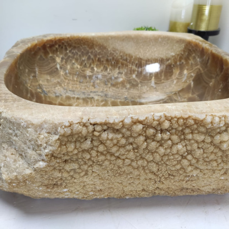 Накладная раковина из оникса Erozy Sunset EO-00460 (42*42*15см) фото