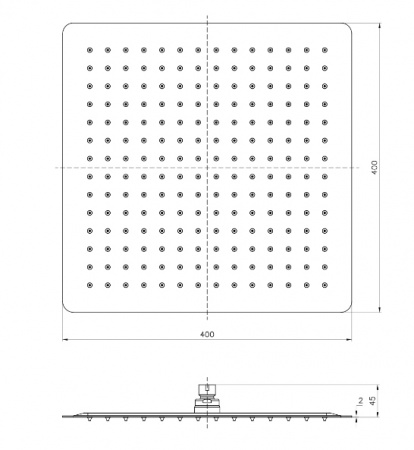 Верхний тропический душ Lemark LM9489S 40x40 см фото