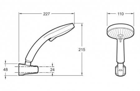 Душевая лейка со шлангом Jacob Delafon Citrus E12917-CP фото