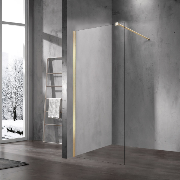 Душевая перегородка Vincea Walk-In VSW-1H100CLG 100 см матовое золото фото