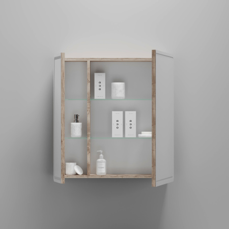 Зеркало-шкаф с подсветкой Sancos Mirror MI70EG дуб галифакс фото