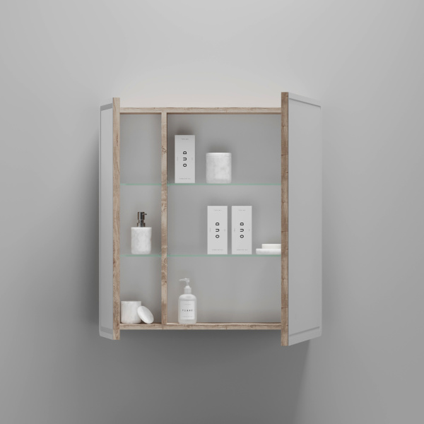 Зеркало-шкаф с подсветкой Sancos Mirror MI70EG дуб галифакс фото