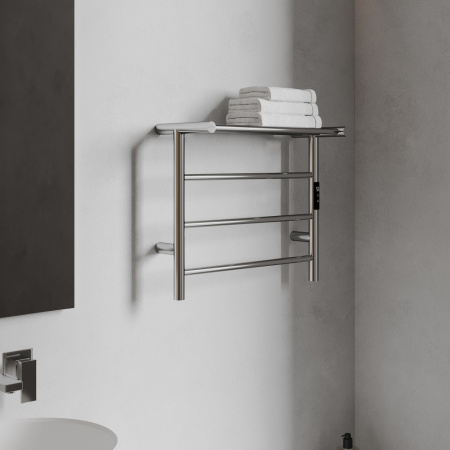 Электрический полотенцесушитель с полочкой Abber Standard AH4614 хром фото