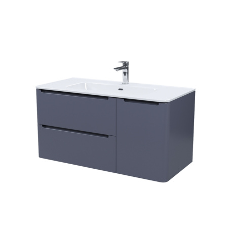 Тумба с раковиной Iddis Edifice EDI10D0i95K 100 см, темно-серая фото