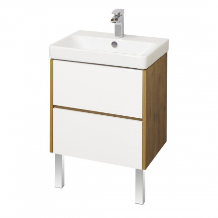 Тумба под раковину Акватон Сканди 55 1A251701SDZ90 белый/дуб рустикальный фото
