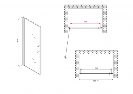 Душевая дверь ABBER Sonnenstrand AG04070M 70 см фото