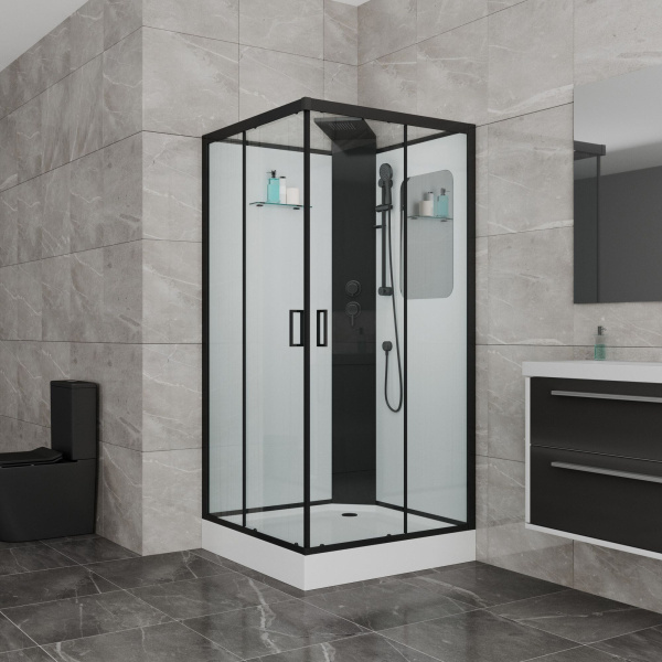 Душевая кабина Grossman Elegans GR250Q 100x100 черная фото