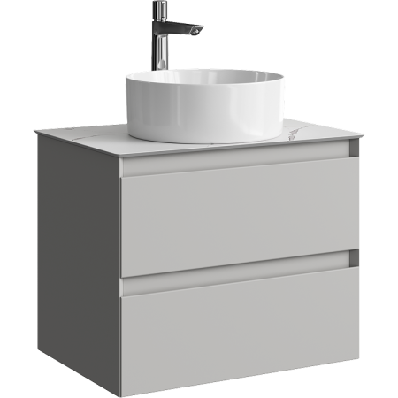 Тумба под накладную раковину Aqwella Geometria 65 GE01652ST серый туман фото