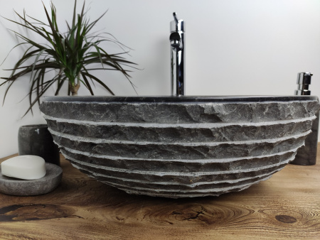 Раковина из мрамора Indo Bowl Marmo Black Medium BM-00032 фото