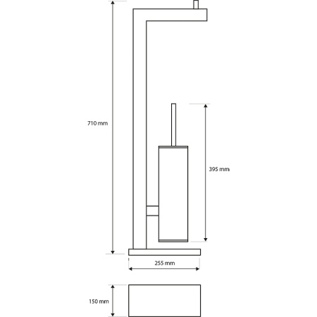 Стойка для туалета с держателем туалетной бумаги и ёршиком Bemeta Beta 132836042 фото