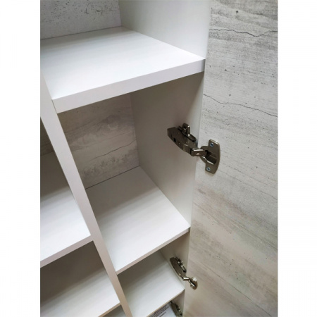 Шкаф-пенал Comforty Прага-45 дуб белый фото