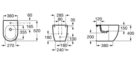Биде напольное Roca Meridian Compact 357247000 фото