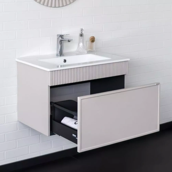 Тумба с раковиной 70E Comfortу Мадрид 70 00-00020643CF серый шелк фото