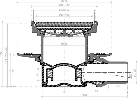 Душевой трап Pestan Confluo Standard Ceramic 1 фото