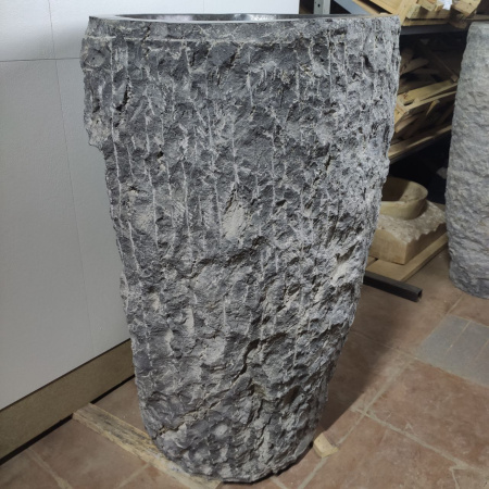 Раковина напольная из мрамора Black MN-01497 (57*57*90) фото