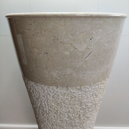 Раковина напольная из мрамора Pedestal Cream/Cream MN-0402 фото