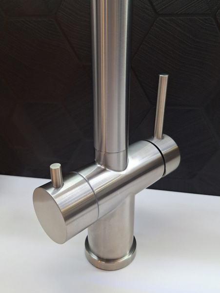 Смеситель для кухни с подключением к фильтру AltroBagno Flusso 050201Ni никель фото