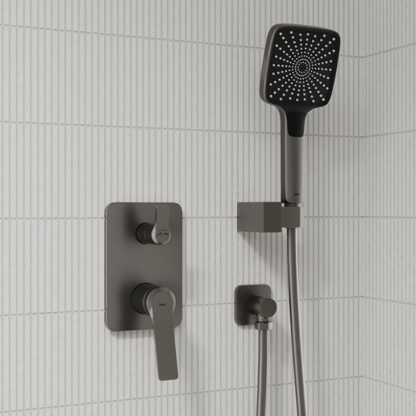 Душевая система скрытого монтажа Iddis Parker PARGM02i67 графит матовый фото