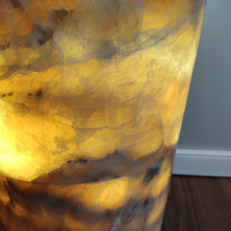 Раковина напольная из оникса Grey ON-01345 (40*40*90) фото