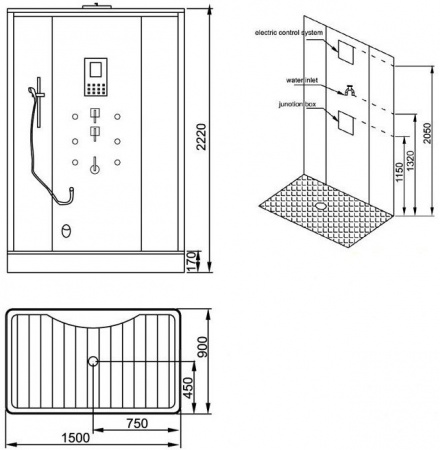 Душевая кабина Eago DZ956 F8 L фото