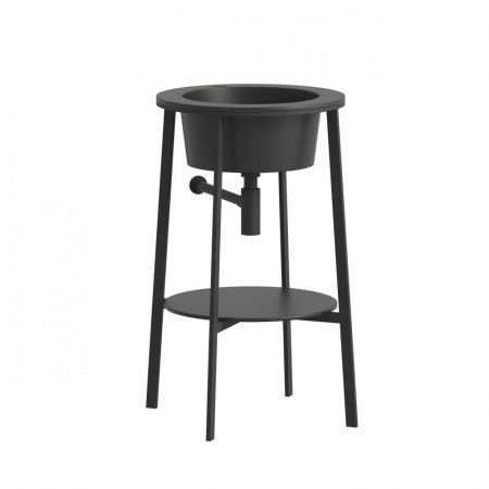 Консоль с керамической раковиной Abber Bequem AC2130MB черная матовая фото