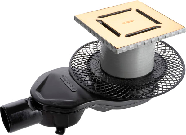 Душевой трап Berges Wasserhaus Platz Norma 092159 15x15 см, золото фото