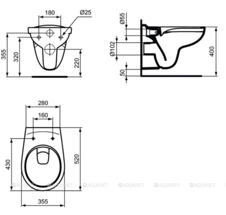 Унитаз с инсталляцией Ideal Standard Prosys Eurovit K881201PT15 фото