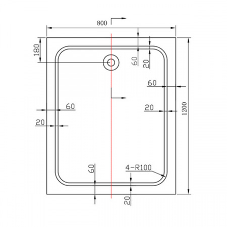 Поддон для душа Vincea VST-2AR-8012 120x80 фото