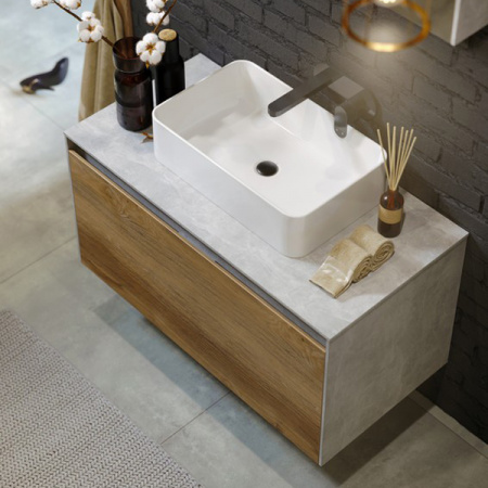 Тумба под раковину Aqwella 5 Stars Mobi MOB0110BS+MOB0710DB фото