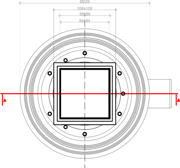 Душевой трап Pestan Confluo Standart Dry 1 White Glass 10x10 фото