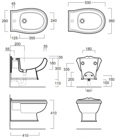 Биде подвесное Simas Arcade AR843bi*1 фото