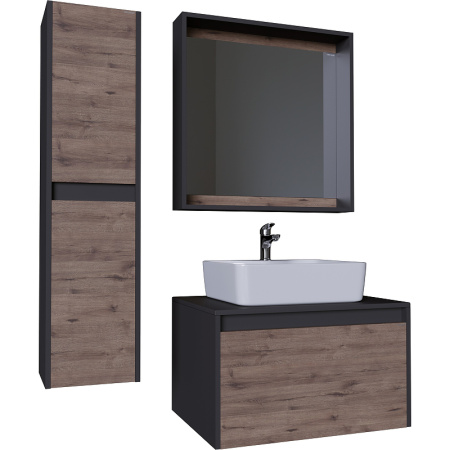 Зеркало с полочкой Grossman Смарт 70 207007 графит фото