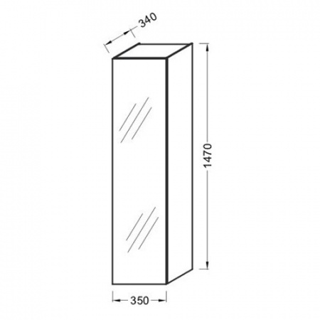 Шкаф-пенал Jacob Delafon Odeon Up EB873-N18 зеркальный фото