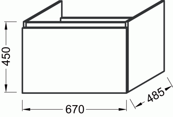 Тумба с раковиной Jacob Delafon Odeon Up EB860-N18 67 см фото