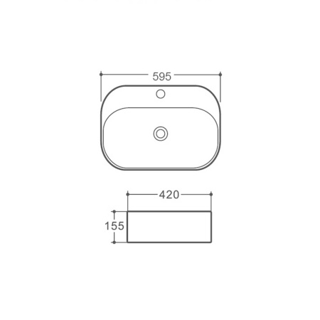 Накладная раковина Vincea VBS-306 59x42 фото