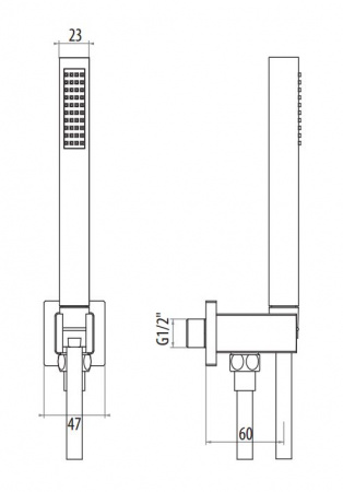Душевая лейка со шлангом Gattoni Programma doccia KTQ01/PDCOcr фото