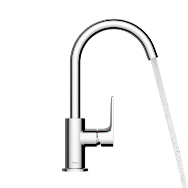 Высокий смеситель для раковины с донным клапаном Hansgrohe Rebris E 72576000 фото