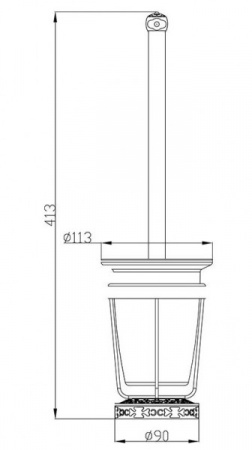 Ершик для унитаза напольный Zorg Antic AZR 26 BR фото