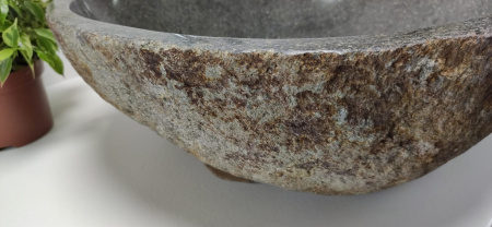 Накладная раковина из речного камня RS0837 (51*46*15) фото