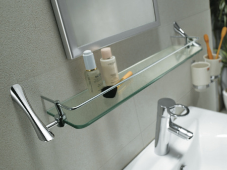 Полка стеклянная Art&Max Elegant AM-E-1582 хром фото